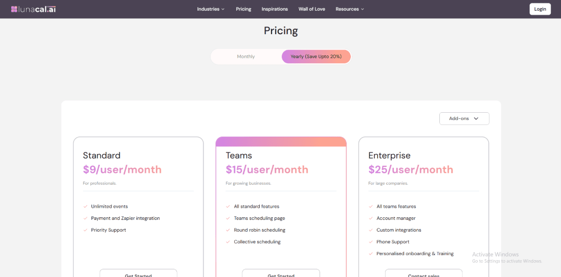 Lunacal latest pricing