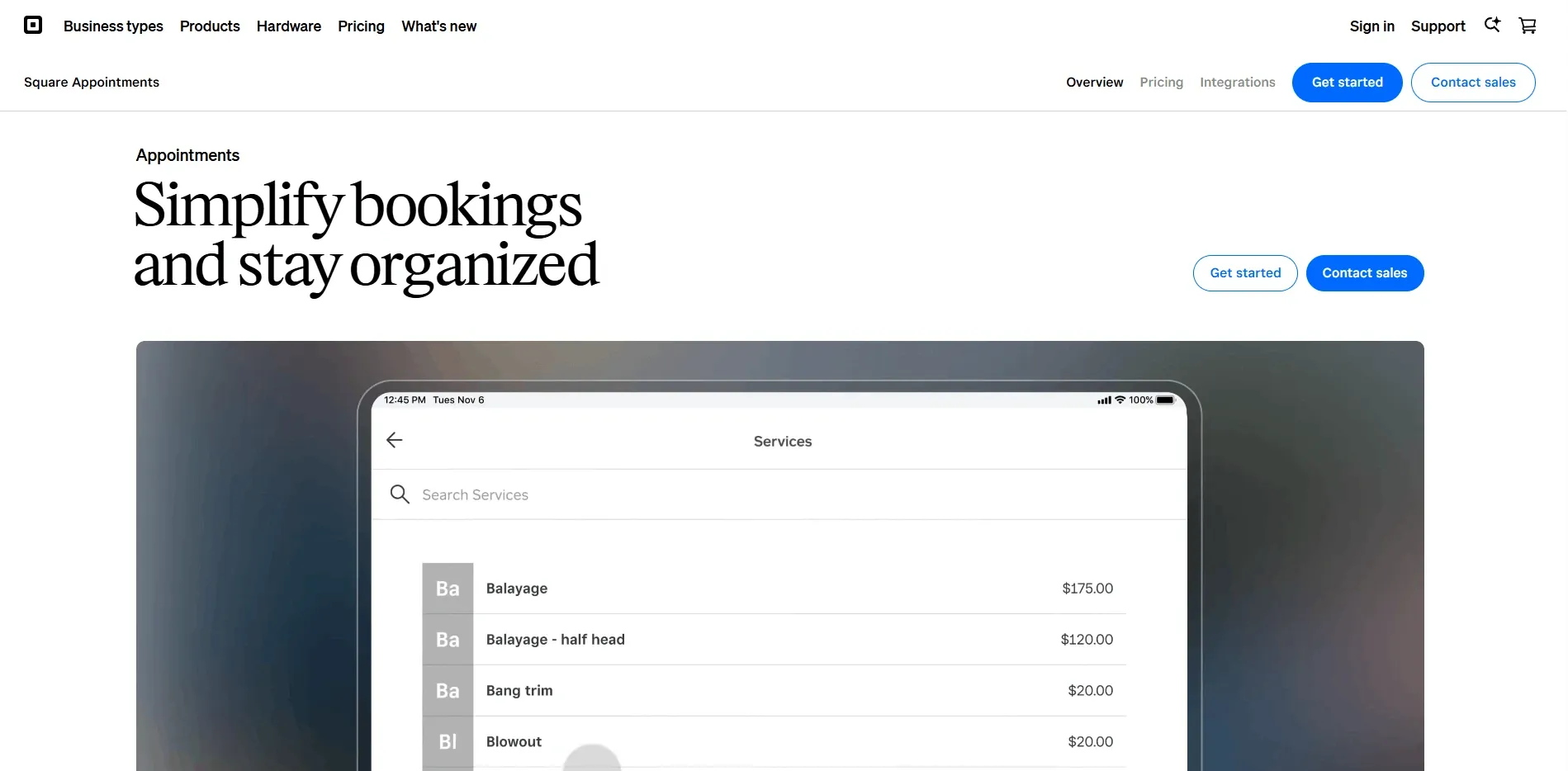 Square Appointments booking with POS