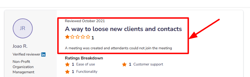 YouCanBookMe join issue review screenshot