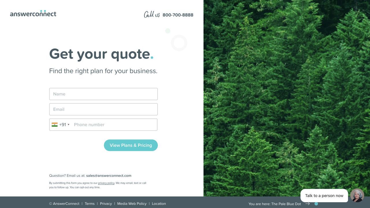 AnswerConnect quote page for AI receptionists for electricians in Australia