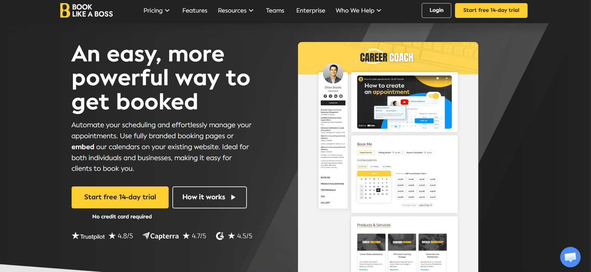 Book Like A Boss homepage