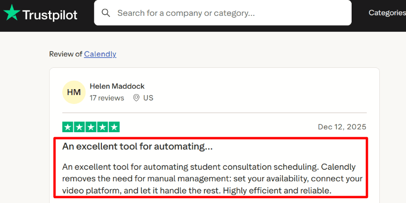 Trustpilot on meeting links