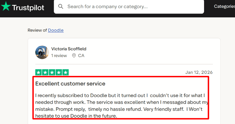 Trustpilot refund experience