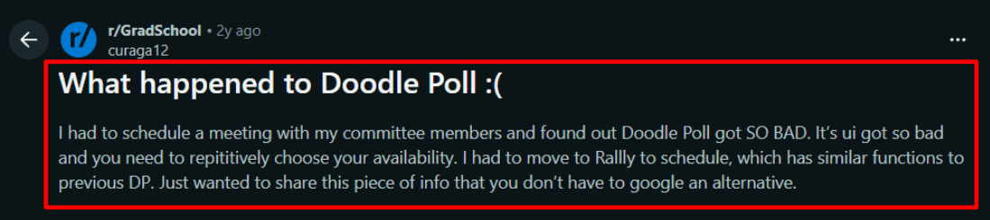 Reddit on Doodle group polls