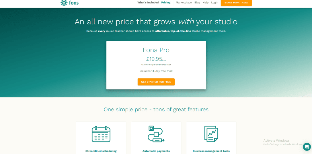 fons latest pricing
