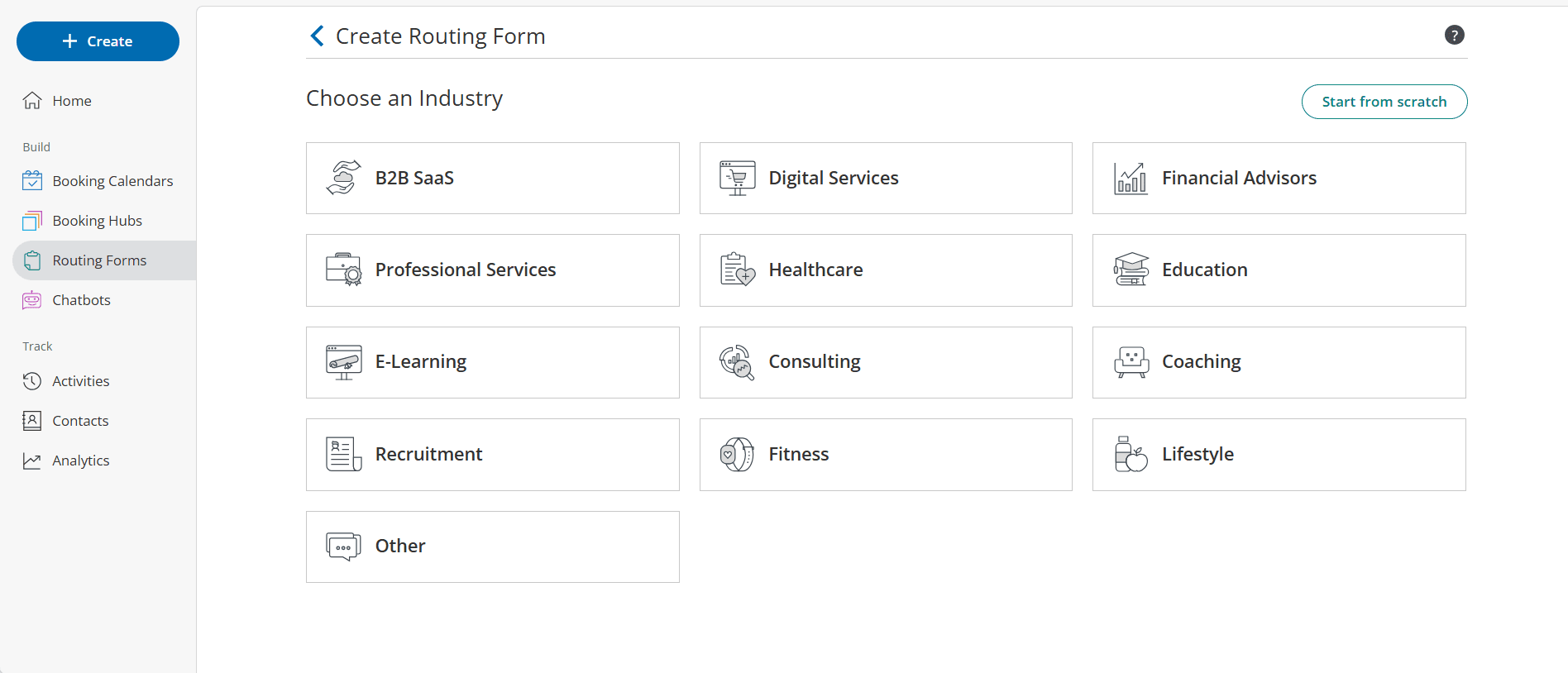 Setting up a new Routing Form Page
