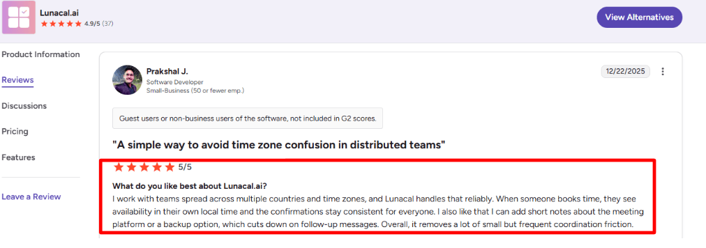 G2 note on Lunacal time zones