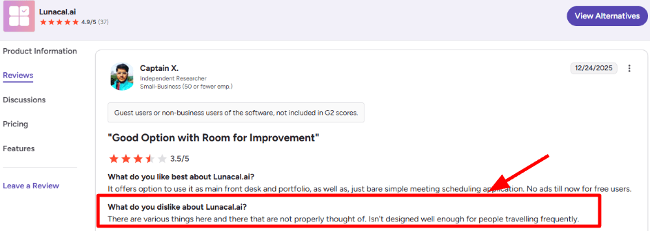 Lunacal G2 time zone review