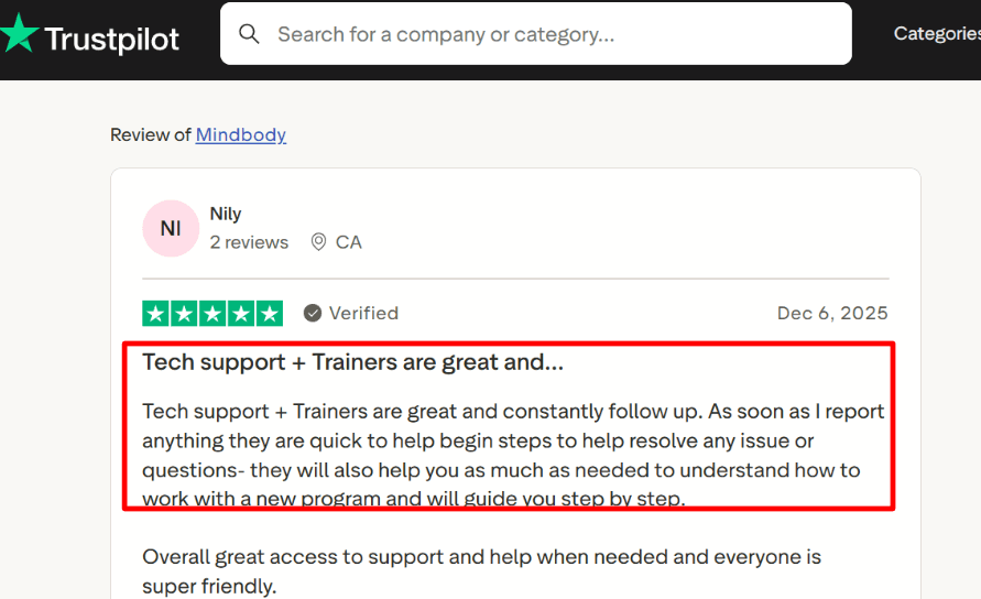 mindbody review