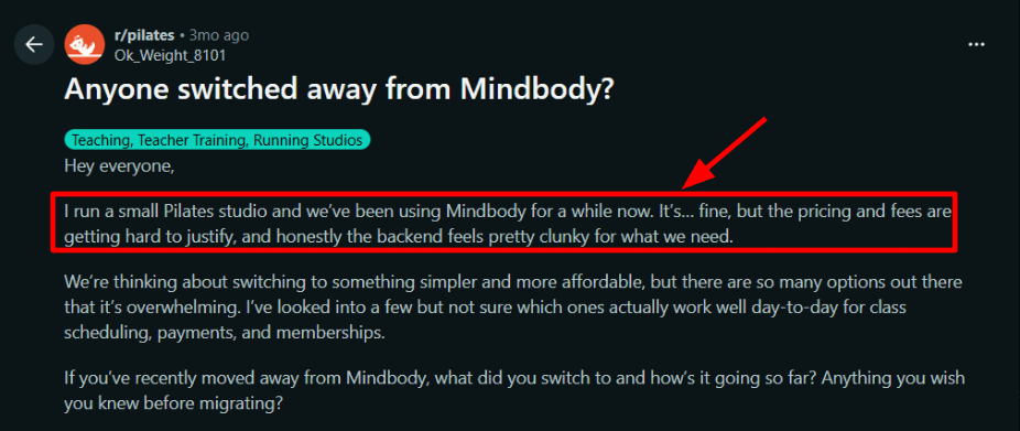 mindbody review