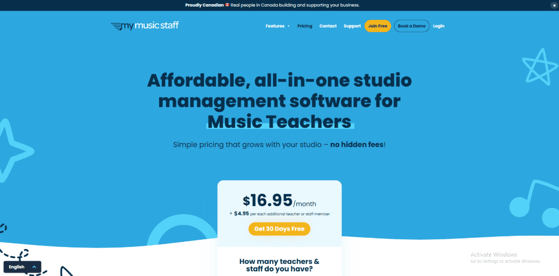 my music staff pricing 2026