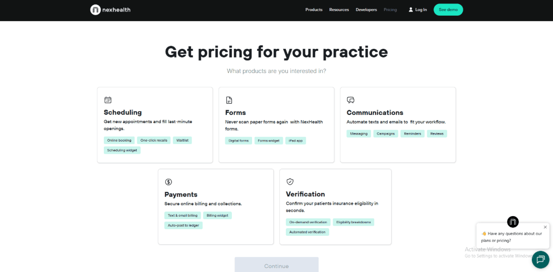 nexhealth latest pricing