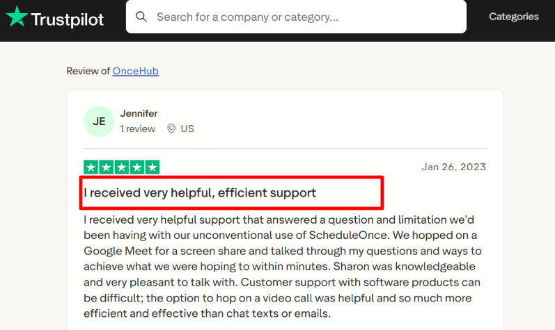 OnceHub support screenshare review