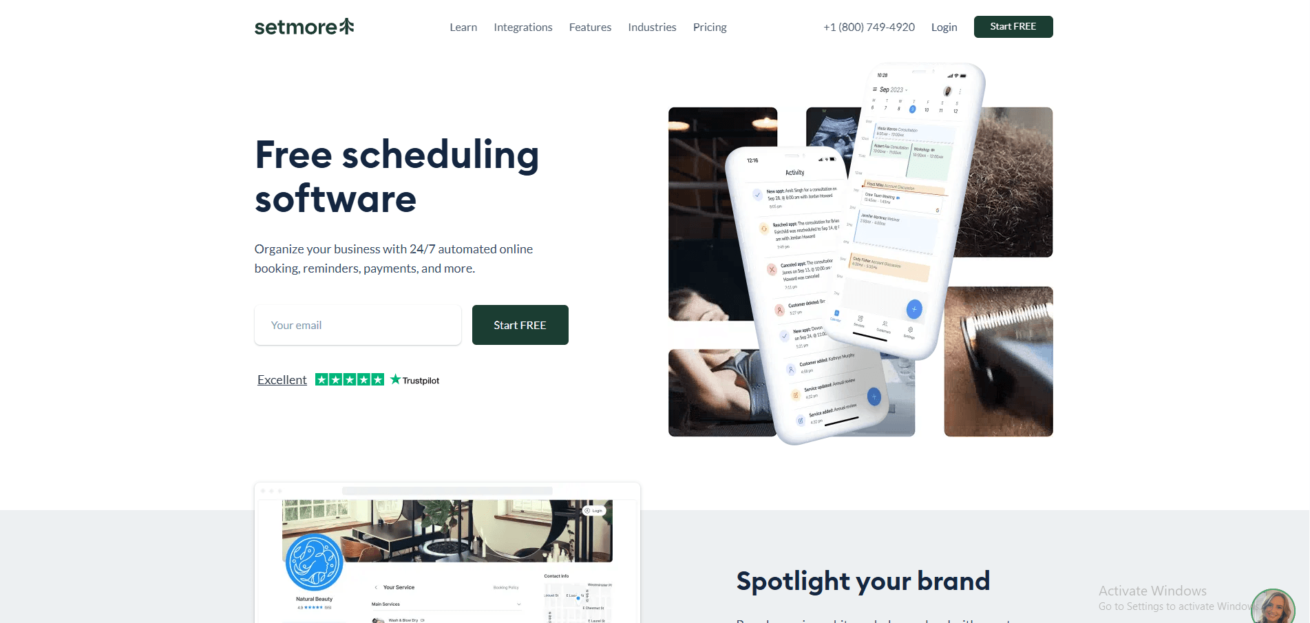 setmore homepage