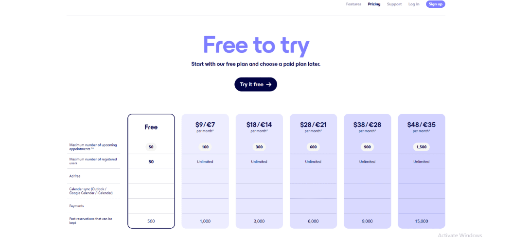 supersaas latest pricing