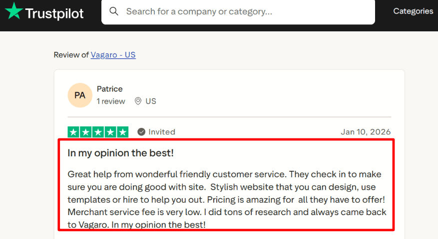 Vagaro MySite template feedback